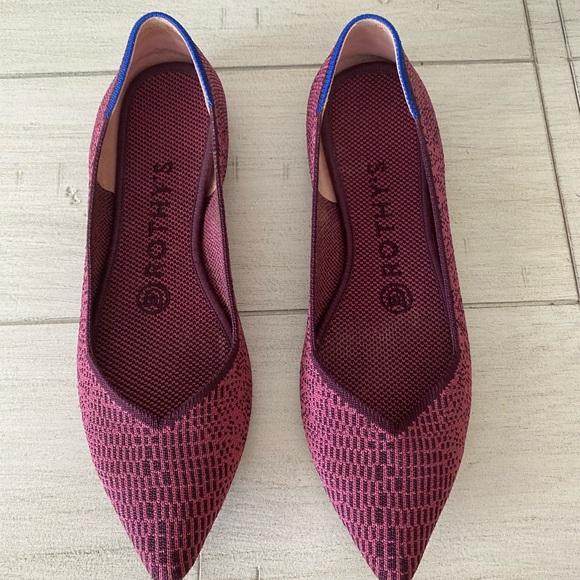 Rothy’s Women’s Retired Print Fig Python The Point Flats. - Picture 3 of 7